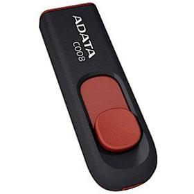 ADATA C008 Capless Sliding USB Flash Drive Black - 16GB